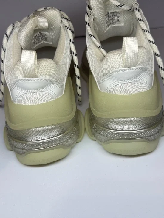 Balenciaga Triple S Sneakers in Off-White and Translucent Sole - Picture 5 of 9